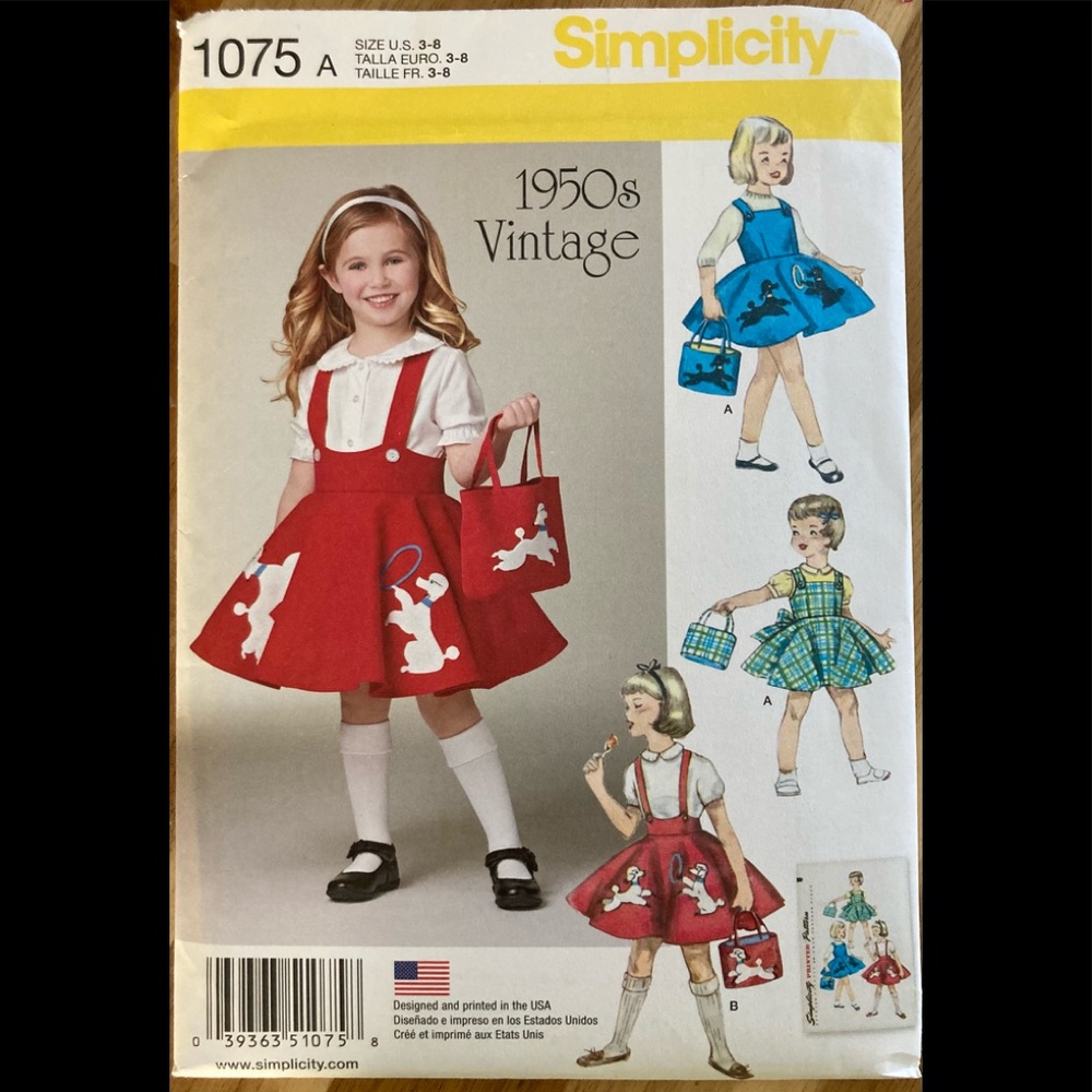 🌺vintage 50s repro girls dress pattern 3-8